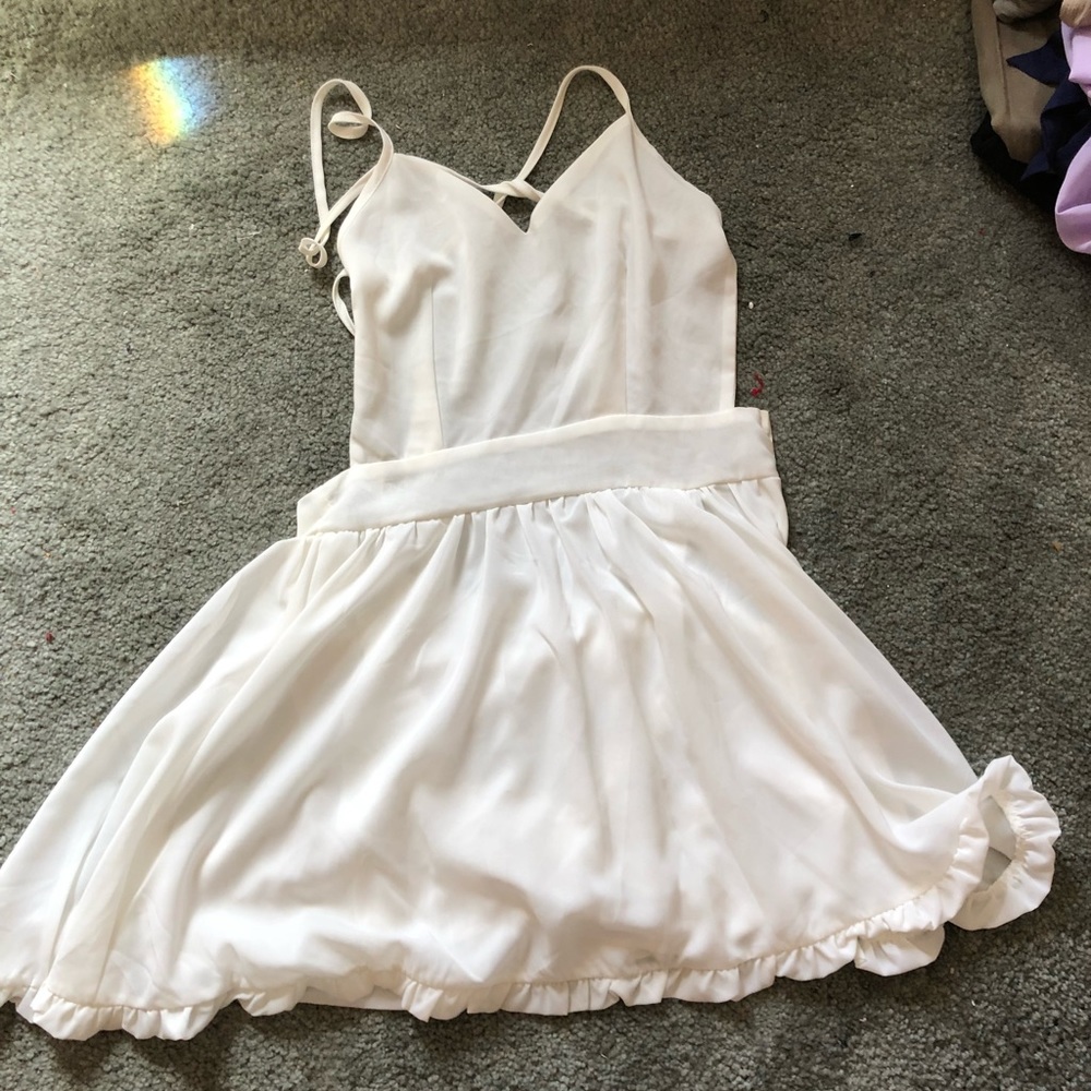 White dress with open back!
